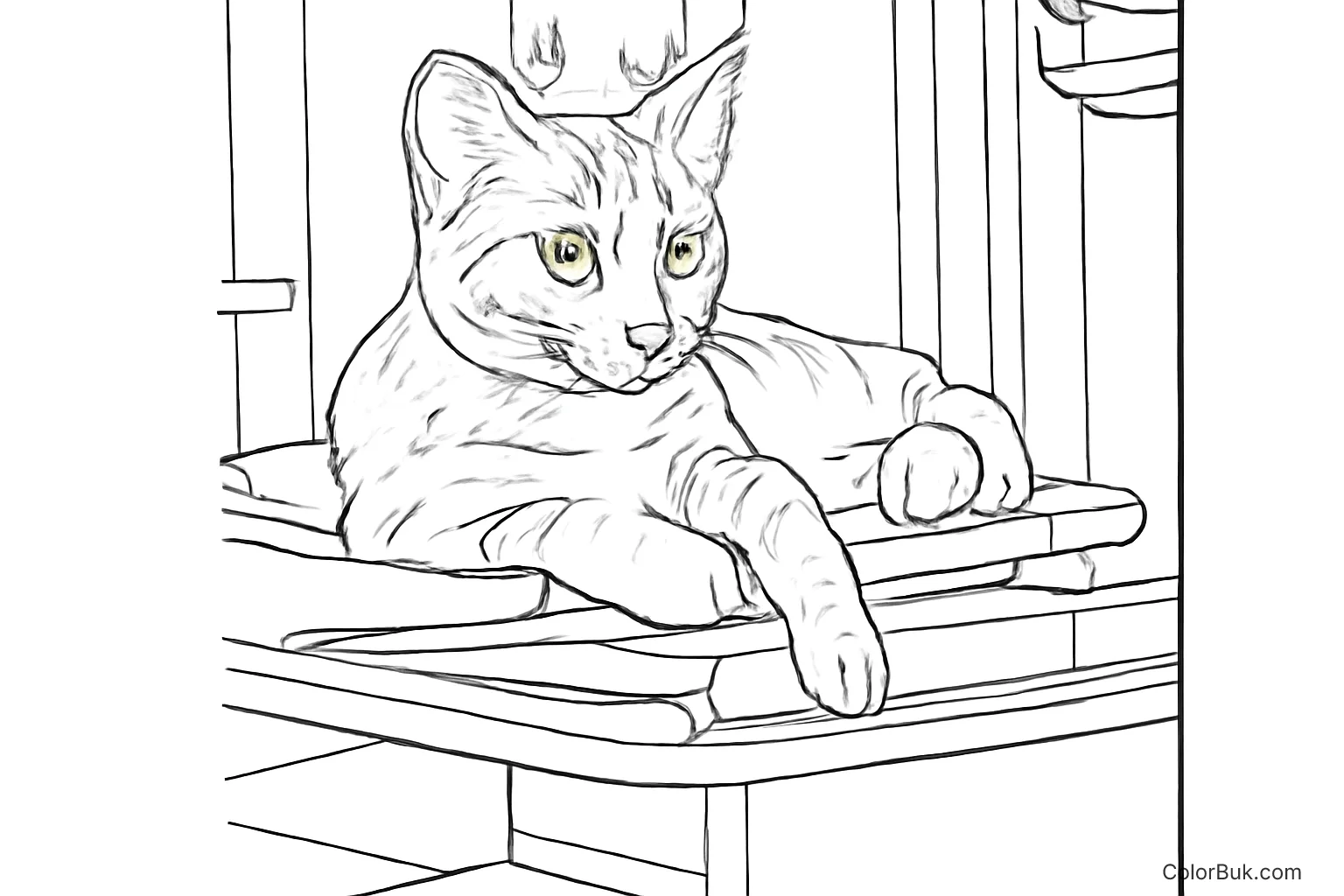 Art and Craft Activities Printable landscape coloring page with intricate details for coloring