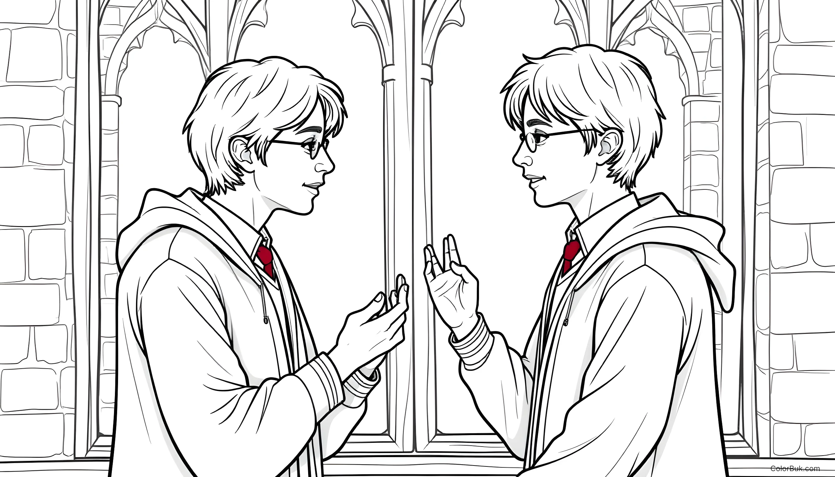 Harry Potter Mirror of Imagination Coloring Page Harry Potter Mirror of Imagination Coloring Page