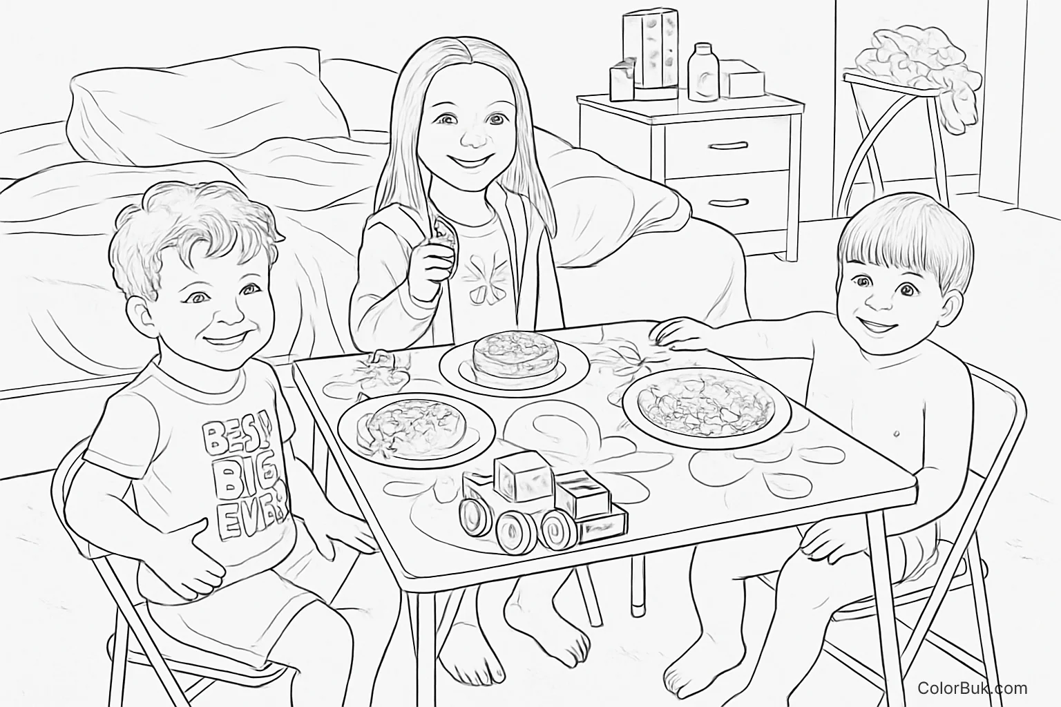 Printable Landscape Coloring Page for All Ages Detailed landscape coloring page ready for printing and coloring