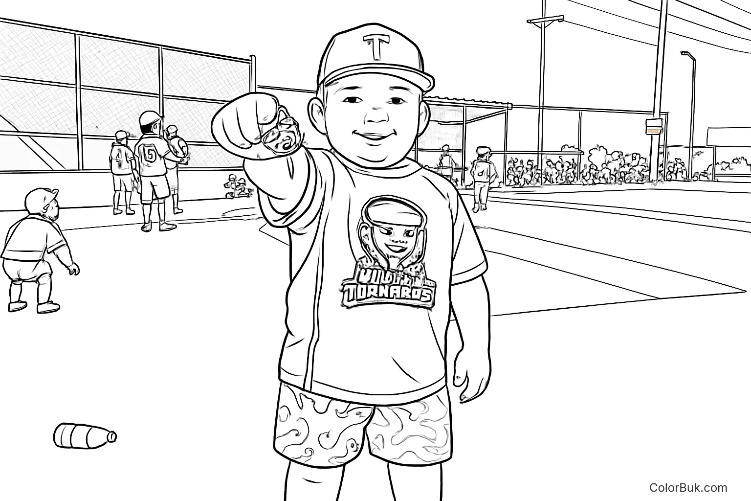 Printable Landscape Coloring Page for All Ages Printable landscape coloring page featuring trees and mountains for coloring.