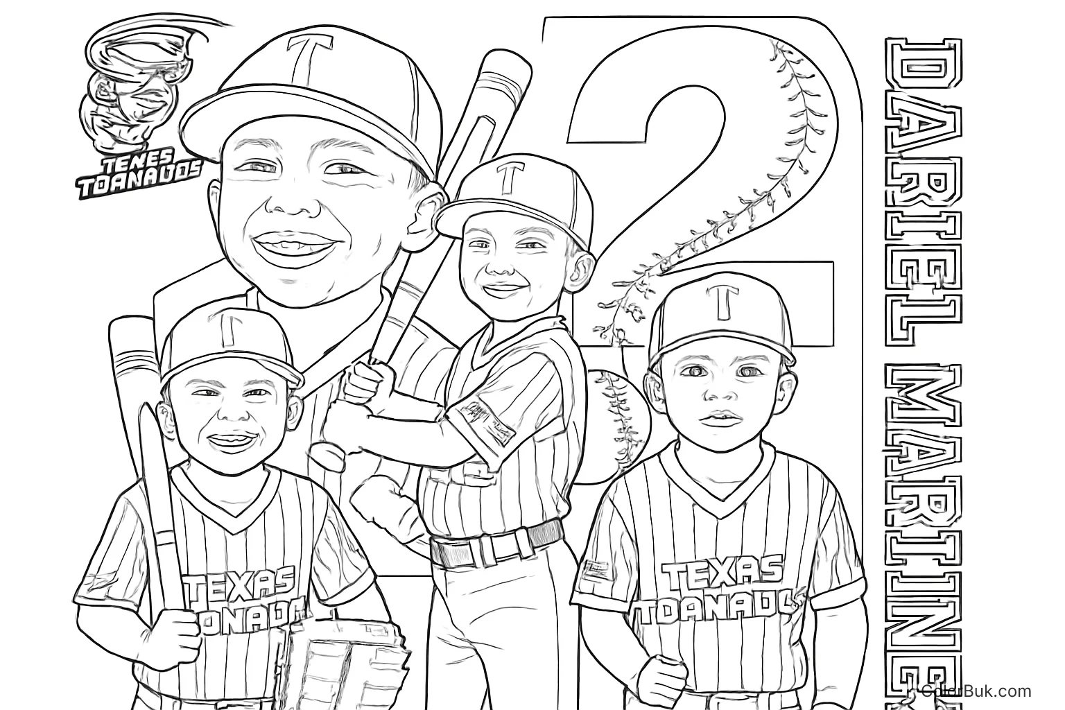 Art & Crafts Printable landscape coloring page with detailed scenery for kids