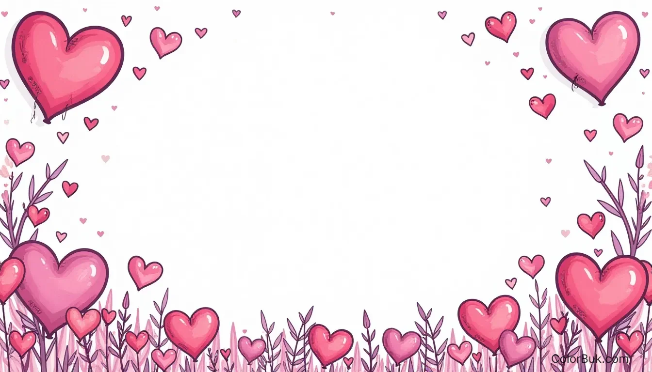 Printable Valentine Coloring Page for Boys Coloring book style Valentine background for boys with space to write