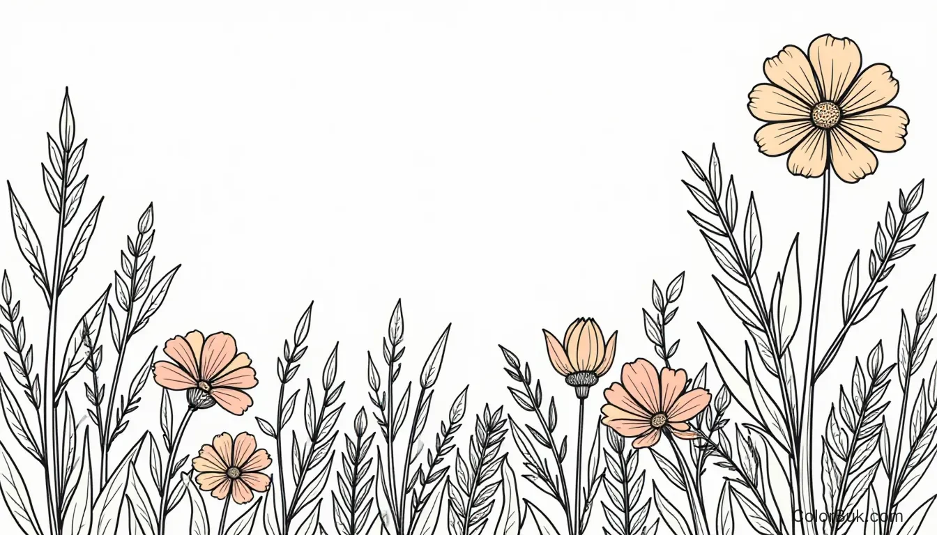 Stylish Girl and Weed Coloring Page - Printable Fun Stylish coloring page of a girl with weed, perfect for coloring fun.