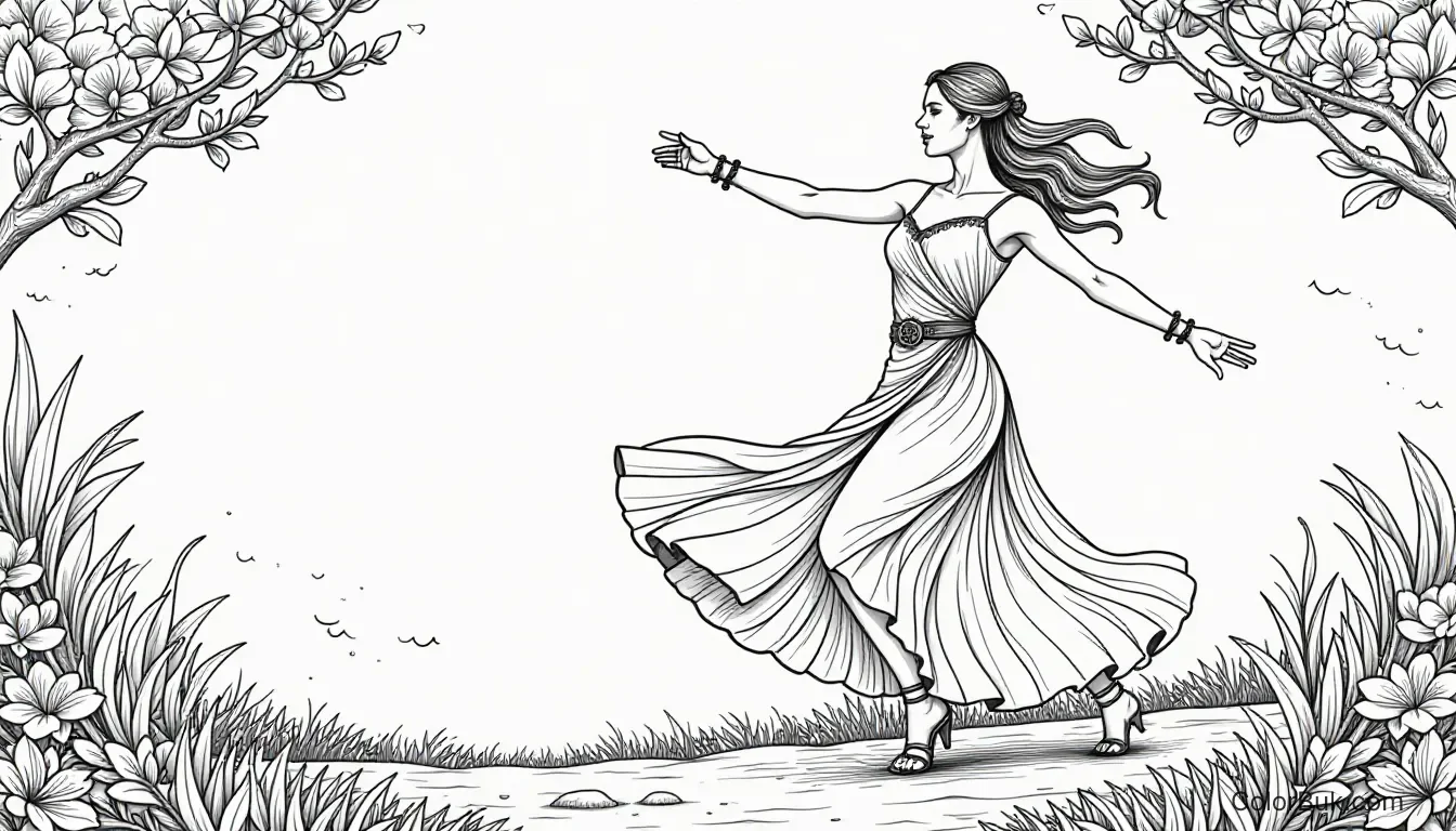 Danza desde la Libertad: Coloring Page for Spiritual Growth Danza desde la Libertad: Coloring Page for Spiritual Growth